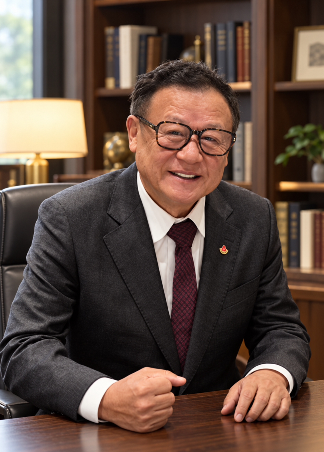 서재에서 촬영한 K.B테크 대표이사 변상독